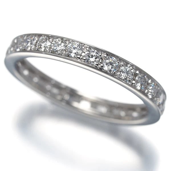 MONNICKENDAM RING DIAMOND FULL ETERNITY 900 PLATINUM: MONNICKENDAM Ring Diamond Full Eternity 900 Platinum Brand: MONNICKENDAM Type/Style: Ring Material: 900/ Platinum, Main Stone Natural Color: Silver Size: US5.25-5.5 Accessories: None Acces