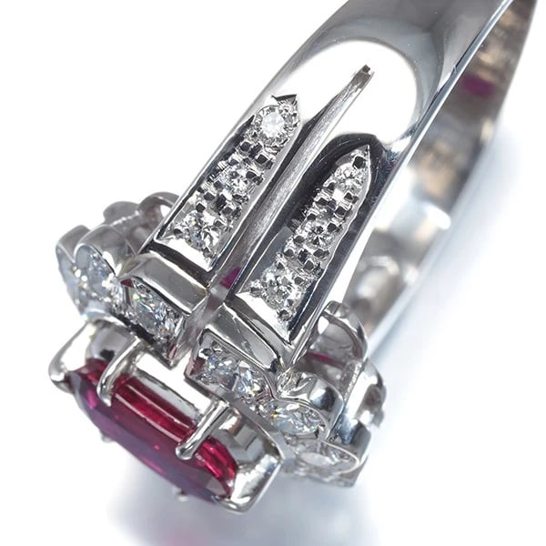 CHRISTIAN DIOR RING RUBY DIAMOND 900 PLATINUM - 4