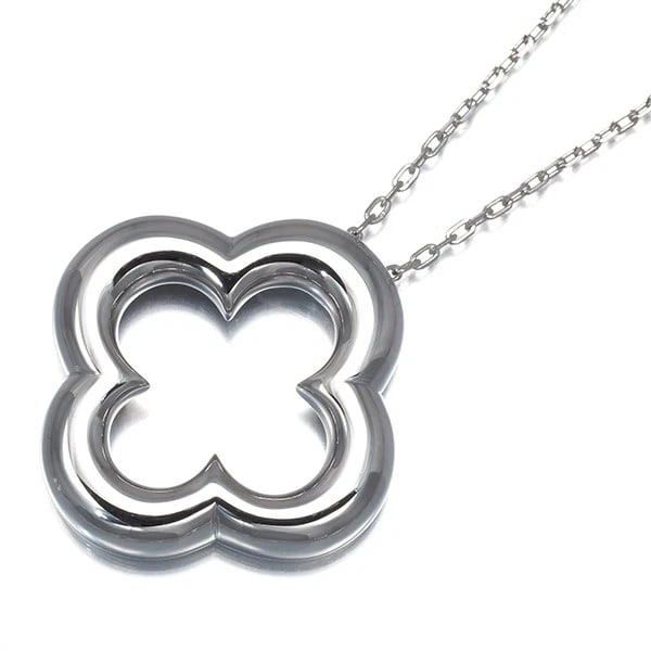VAN CLEEF & ARPELS NECKLACE 18K 750 WHITE GOLD: Van Cleef & Arpels Necklace 18K 750 White Gold Brand: Van Cleef & Arpels Type/Style: Necklace Material: 18K /750/ White Gold, Color: White Gold Size: Necklace length: 41 / 46cm Pendant size: 24.0 x