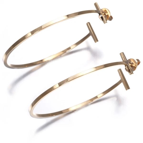TIFFANY&CO. EARRINGS TIFFANY 18K 750 ROSE GOLD: Tiffany&Co. Earrings Tiffany 18K 750 Rose Gold Brand: Tiffany & Co. Type/Style: Earring Material: 18K/ 750/ Rose Gold, Color: Rose Gold Size: Design size: length 46.4 x width 46.2 x thickness 10.0mm