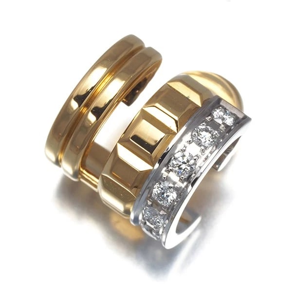 BOUCHERON SINGLE EARRING DIAMOND OPEN ROW 18K YG: Boucheron Single Earring Diamond Open Row 18K YG Brand: BOUCHERON Type/Style: Single Earring Material: 18K /750/ Yellow Gold, Main Stone Natural Color: Yellow Gold Size: Design size: length 10.7 x