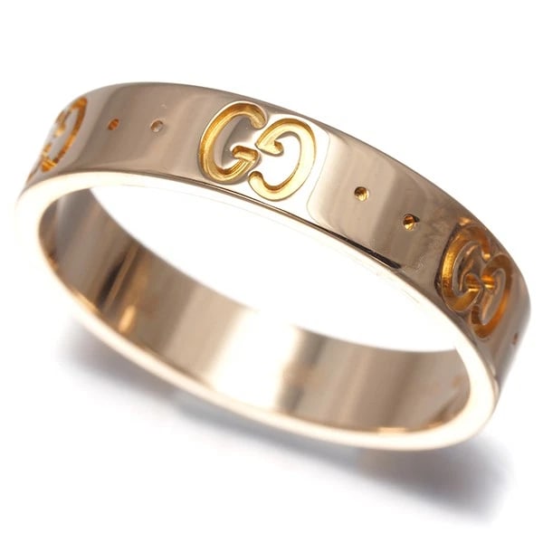 GUCCI RING ICON THIN 18K 750 ROSE GOLD: GUCCI Ring Icon Thin 18K 750 Rose Gold Brand: GUCCI Type/Style: Ring Material: 18K/ 750 Rose Gold, Color: Rose Gold Size: US6.75-7 Accessories: None Accessories Notice: When purchasing pre