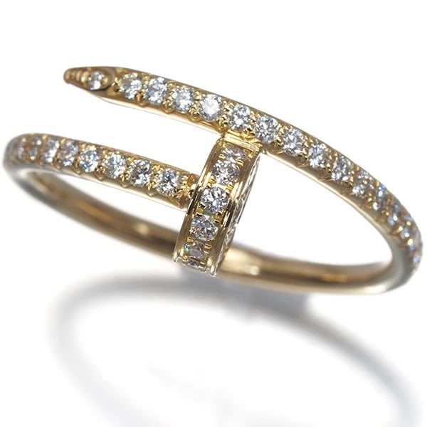 CARTIER RING DIAMOND 18K 750 YELLOW GOLD: Cartier Ring Diamond 18K 750 Yellow Gold Brand: Cartier Type/Style: Ring Material: 18K /750 Yellow Gold, Main Stone Natural Color: Yellow Gold Size: US5.75 - 6 Accessories: None Accessorie