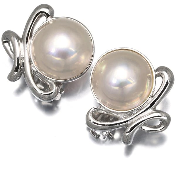 TASAKI EARRINGS MABE PEARL SILVER: TASAKI Earrings Mabe Pearl Silver Brand: TASAKI Type/Style: Earring Material: Silver, Main Stone Cultured Color: Silver Size: Design size: 23.0 x 22.5mm Accessories: None Accessories Notice: When