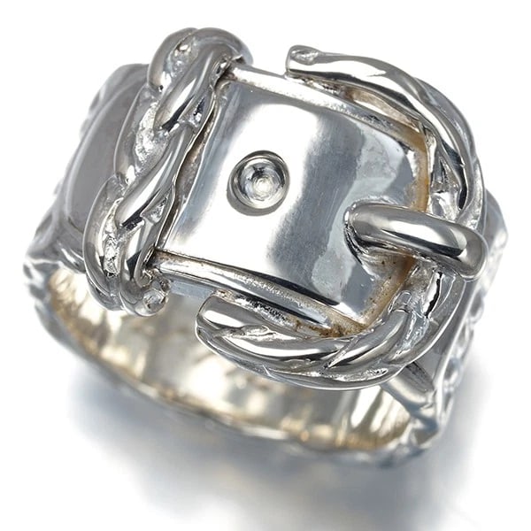 HERMES RING DIANE 925 STERLING SILVER: HERMES Ring Diane 925 Sterling Silver Brand: HERMES Type/Style: Ring Material: 925 /Sterling Silver, Color: Silver Size: US5.25 - 5.5 Accessories: None Accessories Notice: When purchasing