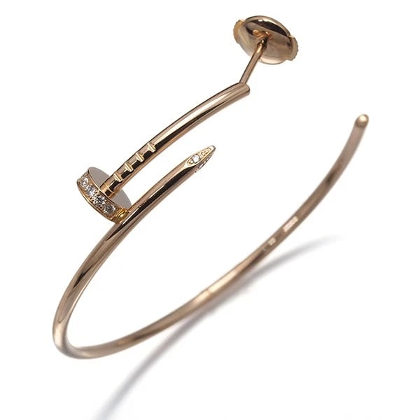 CARTIER SINGLE EARRING DIAMOND 18K 750 ROSE GOLD: Cartier Single Earring Diamond 18K 750 Rose Gold Brand: Cartier Type/Style: Single Earring Material: 18K/ 750/ Rose Gold, Main Stone Natural Color: Rose Gold Size: Design size: length 43.0 x width 7.7