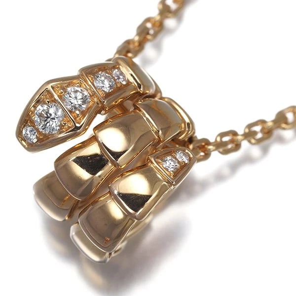 BVLGARI NECKLACE DIAMOND SERPENTI VIPER 18K 750 ROSE GOLD: BVLGARI Necklace Diamond Serpenti Viper 18K 750 Rose Gold Brand: BVLGARI Type/Style: Necklace Material: 18K/ 750/ Rose Gold, Main Stone Natural Color: Rose Gold Size: Necklace length: 41 /