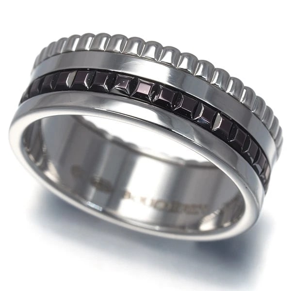 BOUCHERON RING QUATRE BLACK 18K 750 WHITE GOLD: Boucheron Ring Quatre Black 18K 750 White Gold Brand: BOUCHERON Type/Style: Ring Material: 18K / 750 / White Gold, Color: White Gold Size: US6 - 6.25 Accessories: None Accessories Notice: