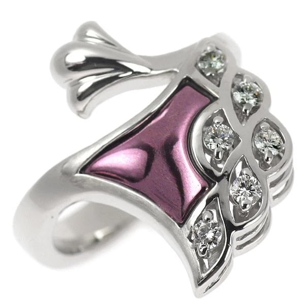 SHIRIN 18K PURPLE GOLD/ K18WG DIAMOND RING: Shirin 18k purple gold/ K18WG diamond ring Brand: None Type/Style: Ring Material: 18k purple gold/K18WG, Main Stone Natural Color: WG/purple gold Size: 6 US Accessories: None Accessories Notice: When