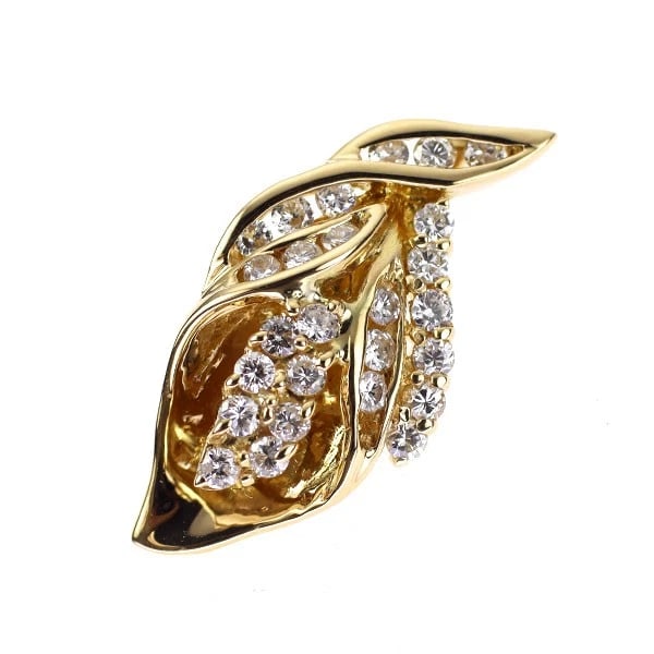 K18YG DIAMOND PENDANT TOP: K18YG Diamond Pendant Top Brand: None Type/Style: pendant top Material: K18YG, Main Stone Natural Color: YG Size: Length/Width/Diameter 20.9 Accessories: None Accessories Notice: When purchasing