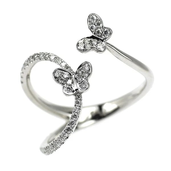 K18WG DIAMOND RING: K18WG Diamond Ring Brand: None Type/Style: Ring Material: K18WG, Main Stone Natural Color: WG Size: 5.5 - 5.75 US Accessories: None Accessories Notice: When purchasing pre-owned goods, please refer