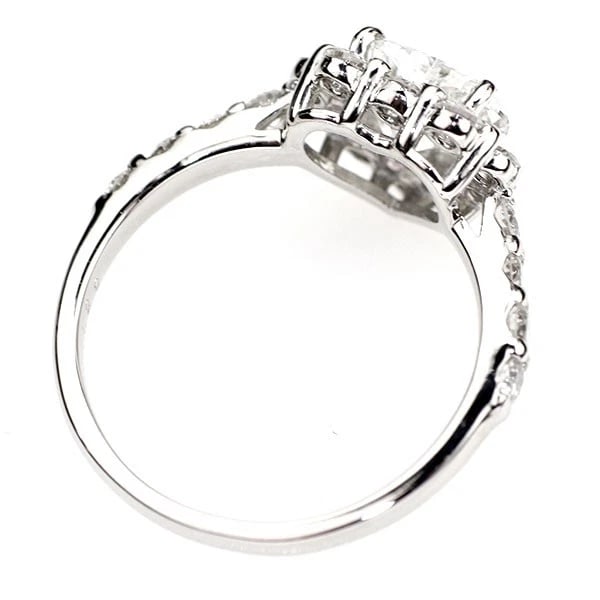 PT950 HEART SHAPE DIAMOND DIAMOND RING - 3