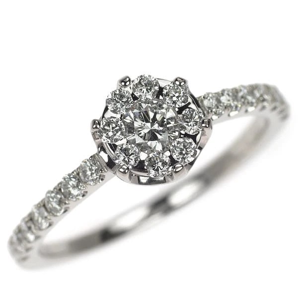 PT950 DIAMOND RING: Pt950 diamond ring Brand: None Type/Style: Ring Material: Pt900, Main Stone NAtural Color: None Size: 6 US Accessories: None Accessories Notice: When purchasing pre-owned goods, please refer to the