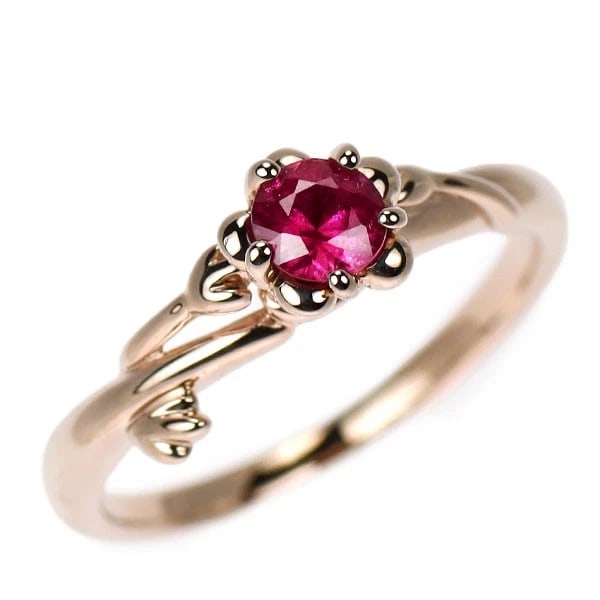 K18PG RUBY RING: K18PG ruby ring Brand: None Type/Style: Ring Material: K18PG, Main Stone Ruby Color: PG Size: 4.5 US Accessories: None Accessories Notice: When purchasing pre-owned goods, please refer to the photos