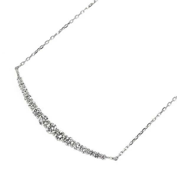 K18WG DIAMOND PENDANT NECKLACE: K18WG DIAMOND PENDANT NECKLACE Brand: None Type/Style: pendant necklace Material: K18WG, Main Stone Natural Color: WG Size: Chain Length: 42cm Accessories: None Accessories Notice: When purchasing