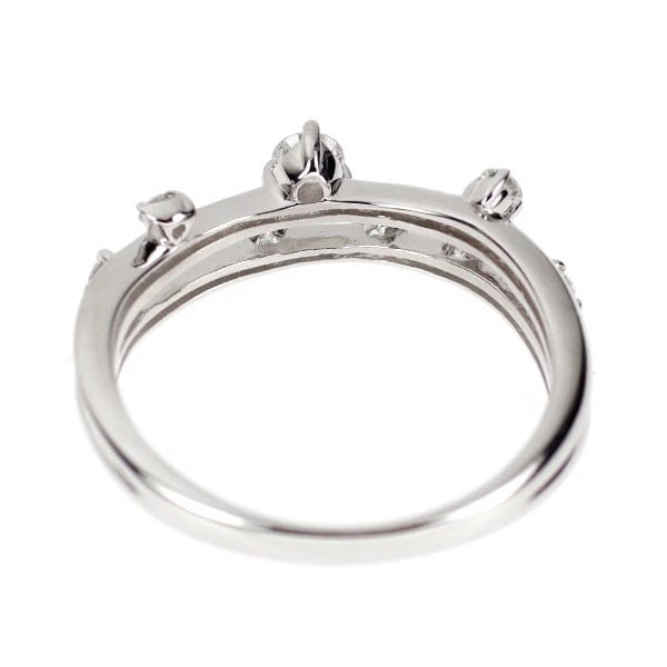 K18WG DIAMOND STATION RING - 2