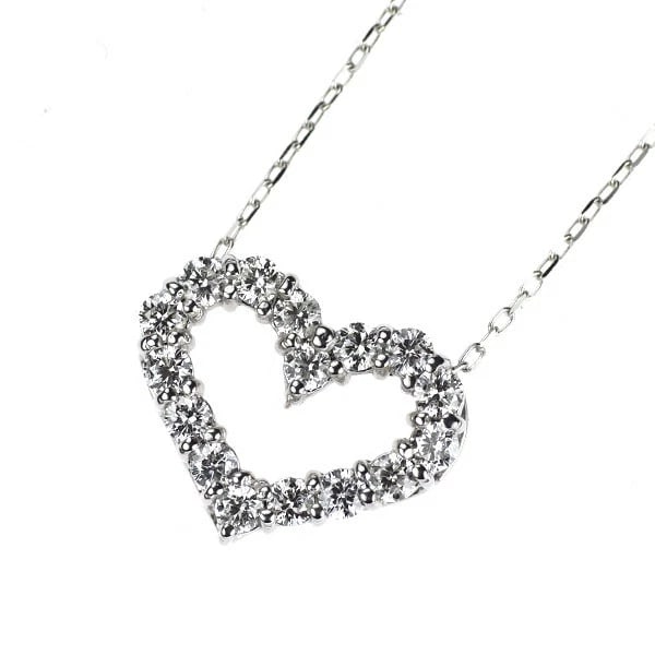 K18WG H&C DIAMOND PENDANT NECKLACE: K18WG H&C diamond pendant necklace Brand: None Type/Style: pendant necklace Material: K18WG, Main Stone Natural Color: WG Size: Chain Length 40cm Accessories: None Accessories Notice: When purchasing