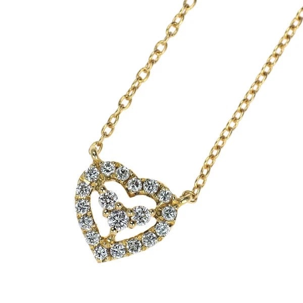 PONTE VECCHIO K18YG DIAMOND PENDANT NECKLACE: Ponte Vecchio K18YG Diamond Pendant Necklace Brand: Pontevecchio Type/Style: pendant necklace Material: K18YG, Main Stone Natural Color: YG Size: Chain Length: 40cm Accessories: None Accessories