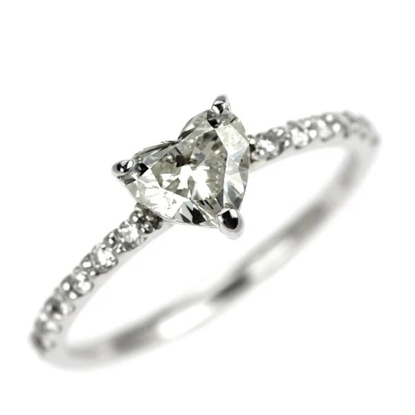 PT950 HEART SHAPE DIAMOND RING: Pt950 Heart Shape Diamond Ring Brand: None Type/Style: Ring Material: Pt950, Main Stone Natural Color: Pt Size: 6 US Accessories: None Accessories Notice: When purchasing pre-owned goods, please