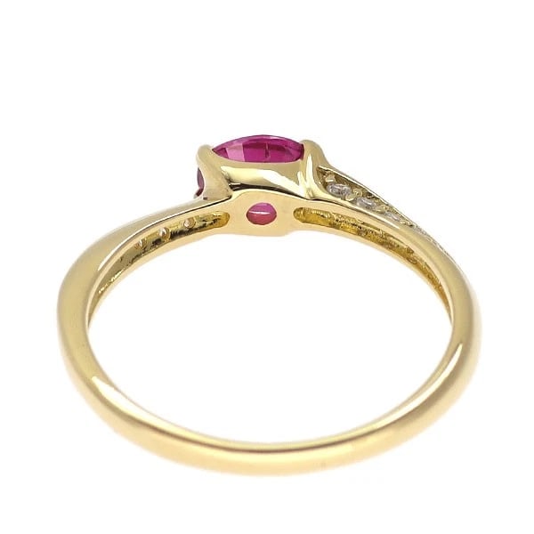 K18YG RUBY DIAMOND RING - 2