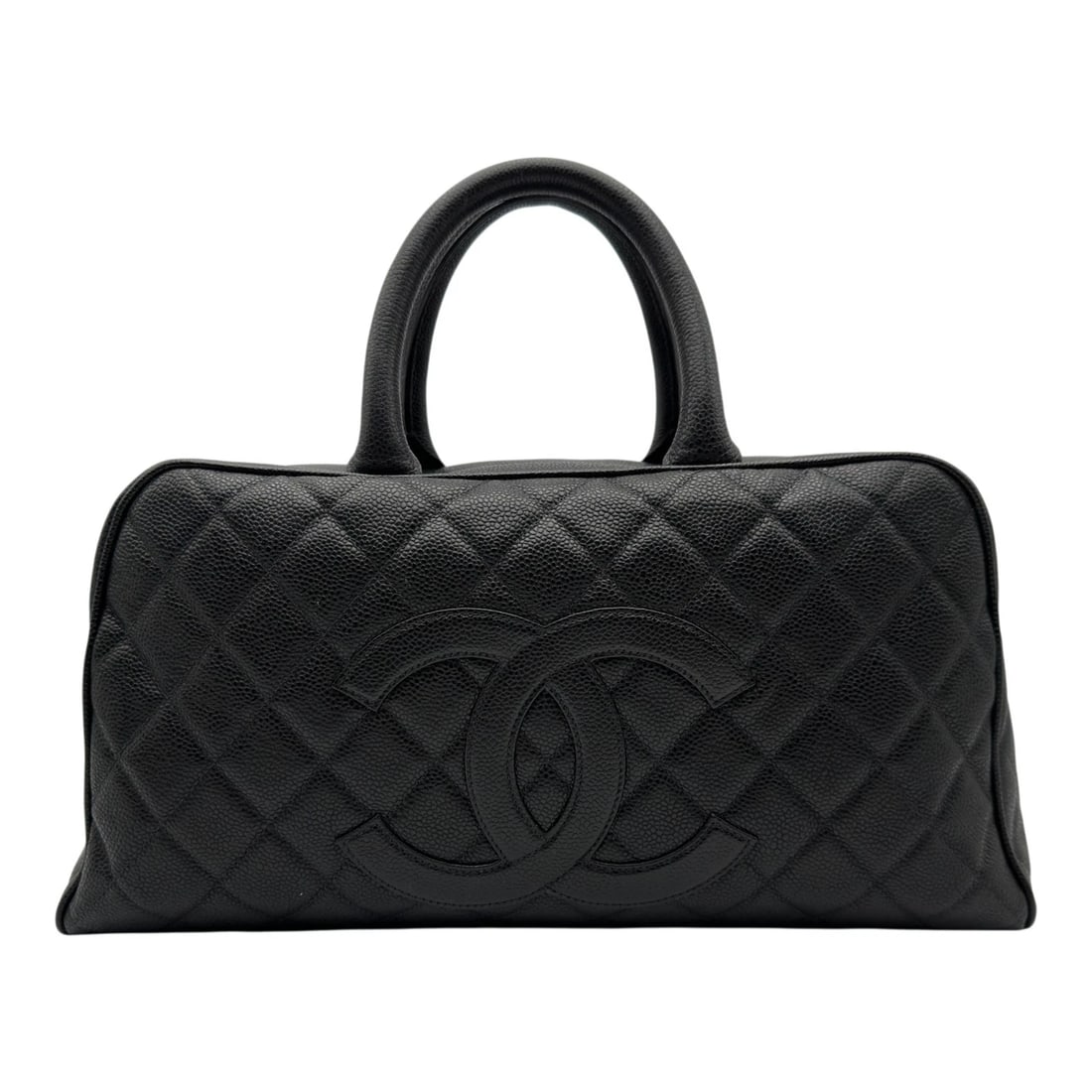 CHANEL COCO MARK BOSTON BAG: CHANEL COCO Mark Boston bag Brand: CHANEL Type/Style: Boston bag Material: Caviar skin Color: Black Gold Hardware Size: W14.6 x H7.5x D4.3inch Accessories: None Accessories Notice: When purchasing