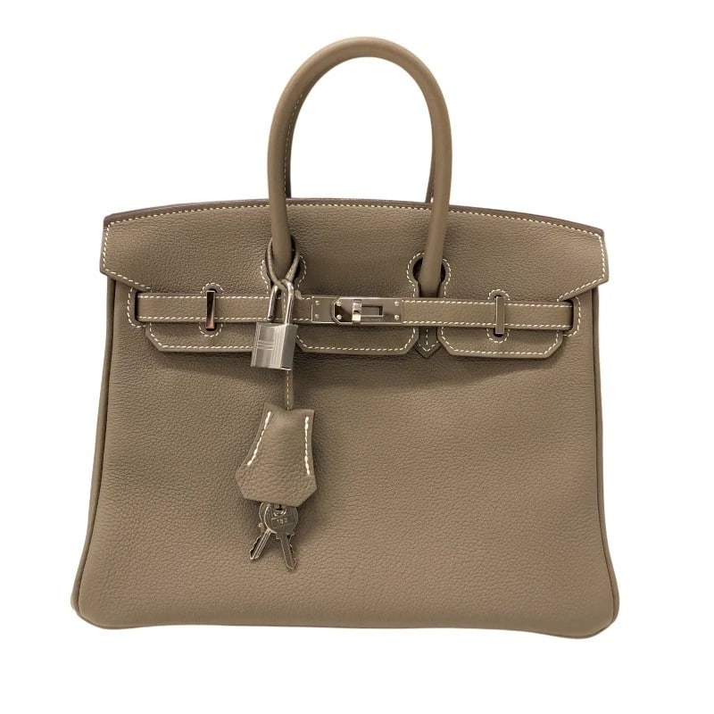 HERMES BIRKIN HANDBAG: HERMES Birkin Handbag Brand: HERMES Type/Style: Handbag Material: Togo Color: Etop SilverHardware Size: W9.8 x H7.9x D5.1inch Accessories: None Accessories Notice: When purchasing pre-owne