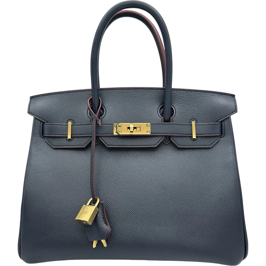 HERMES BIRKIN 30 CONTOUR HANDBAG: HERMES Birkin 30 Contour Handbag Brand: HERMES Type/Style: Handbag Material: Epsom Color: Blue Indigo Rouge Ash Gold Hardware Size: W11.8 x H9.3x D5.9inch Accessories: None Accessories Not