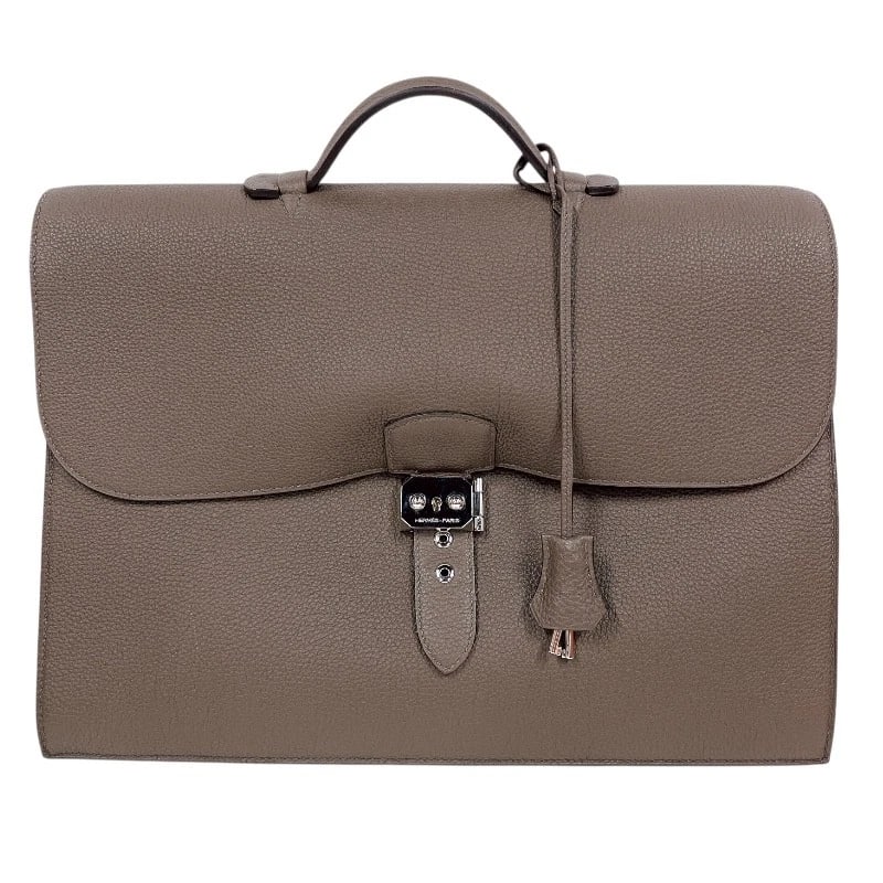HERMES SAC BUSINESS BAG: HERMES Sac Business bag Brand: HERMES Type/Style: Business bag Material: Togo Color: Taupe SilverHardware Size: W15.0 x H11.4x D5.1inch Accessories: None Accessories Notice: When purchasing pre-owned