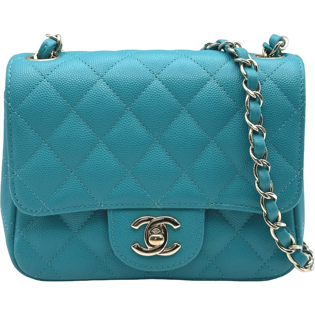 CHANEL MINI MATELASSE 18 SHOULDER BAG: CHANEL mini matelasse 18 Shoulder Bag Brand: CHANEL Type/Style: Shoulder Bag Material: caviar Color: green Size: W6.7 x H5.1x D3.0inch Shoulder:41.3inch Accessories: None Accessories Notic