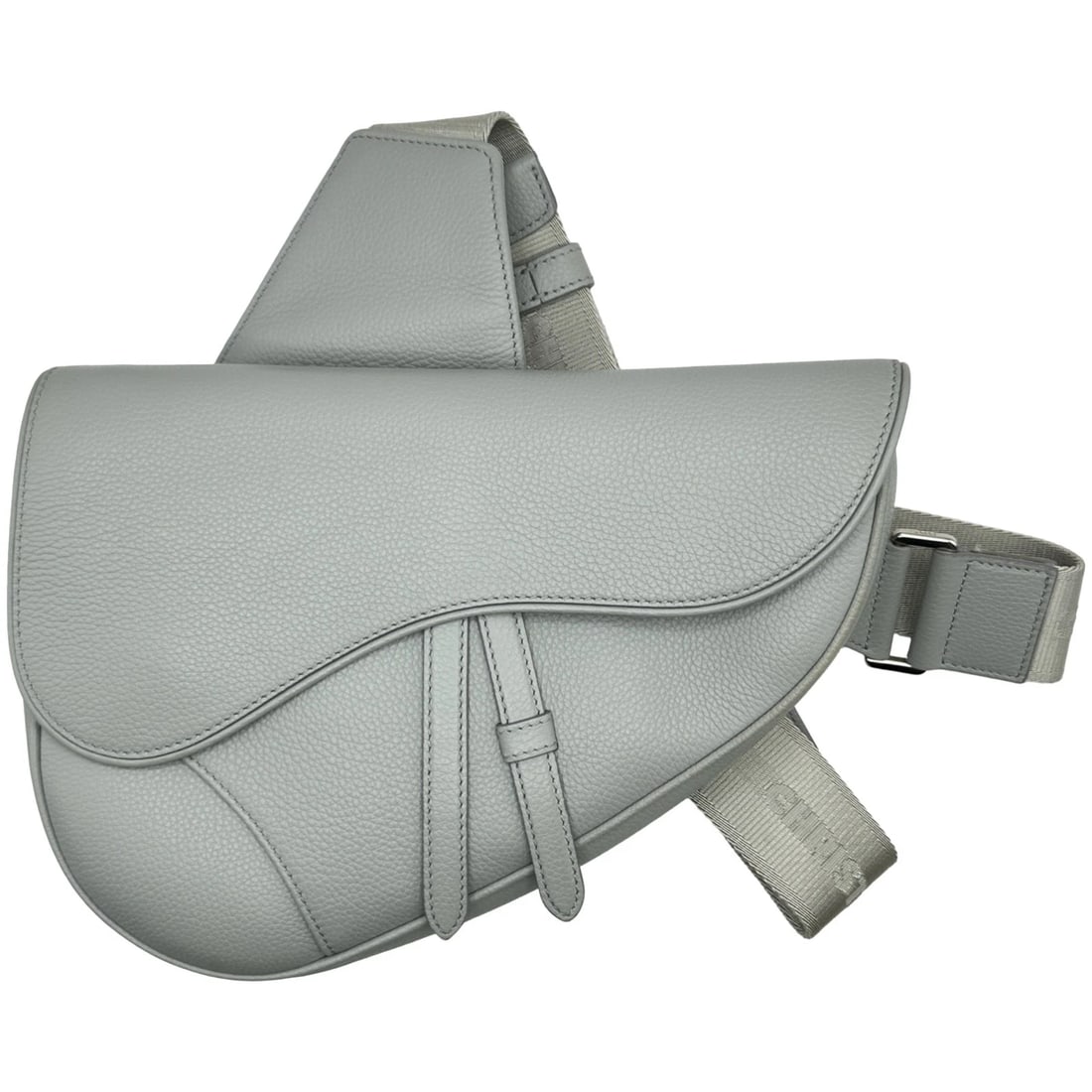 CHRISTIAN DIOR SADDLE SHOULDER BAG: Christian Dior Saddle Shoulder Bag Brand: Christian Dior Type/Style: Shoulder Bag Material: leather Color: gray Size: W11.0 x H7.9x D2.0inch Accessories: None Accessories Notice: When purc