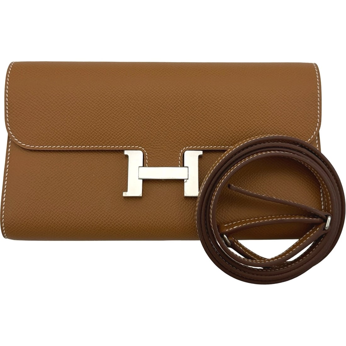 HERMES CONSTANCE TO GO SHOULDER BAG: HERMES constance to go Shoulder Bag Brand: HERMES Type/Style: Shoulder Bag Material: Epsom Color: Gold SilverHardware Size: W8.1 x H4.7x D0.8inch Shoulder:48.6inch Accessories: None Access
