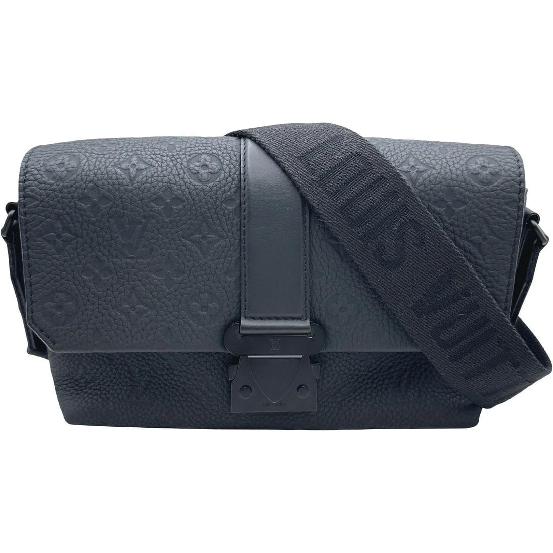 LOUIS VUITTON S CAPE MESSENGER SHOULDER BAG: LOUIS VUITTON S Cape Messenger Shoulder Bag Brand: LOUIS VUITTON Type/Style: Shoulder Bag Material: Taurillon Clemence Leather Color: Noir Size: W9.8 x H7.5x D3.3inch Shoulder:33.1inch Accessories: