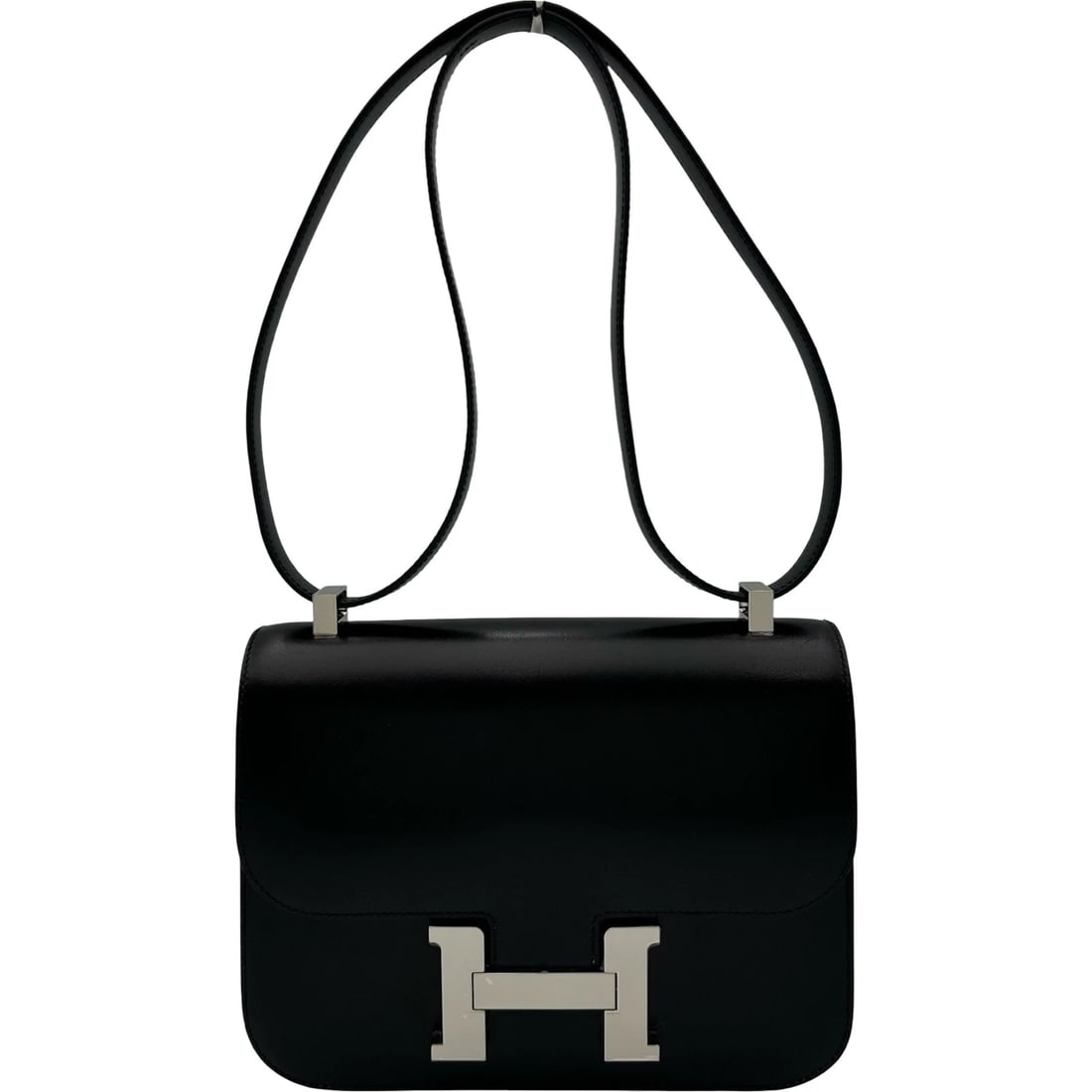 HERMES CONSTANCE 24 MIROIR SHOULDER BAG: HERMES Constance 24 Miroir Shoulder Bag Brand: HERMES Type/Style: Shoulder Bag Material: Box scarf Color: Black SilverHardware Size: W9.1 x H6.9x D1.6inch Shoulder:20.5inch Accessories: None