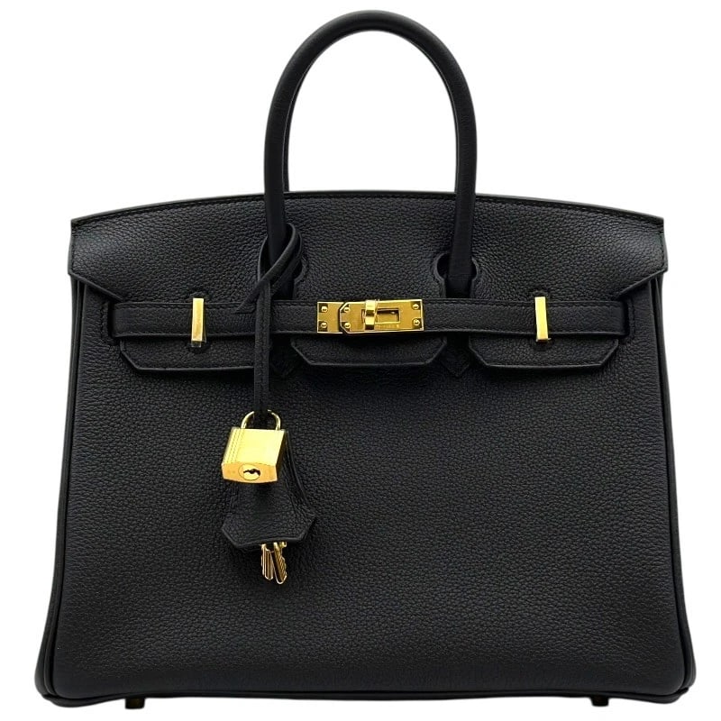 HERMES BIRKIN 25 HANDBAG: HERMES Birkin 25 Handbag Brand: HERMES Type/Style: Handbag Material: Togo Color: Pron Gold Hardware Size: W9.8 x H7.9x D5.1inch Accessories: None Accessories Notice: When purchasing pre-owned goods,
