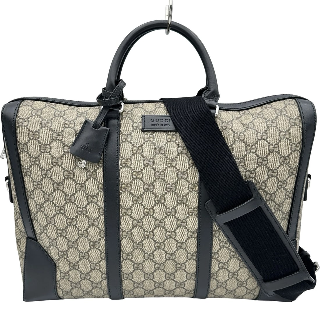 GUCCI BUSINESS BAG: GUCCI Business bag Brand: GUCCI Type/Style: Business bag Material: GG Supreme Color: black Size: W16.3 x H12.0x D4.1inch Accessories: None Accessories Notice: When purchasing pre-owned goods, please