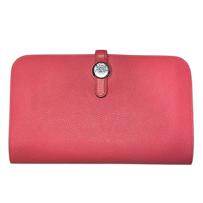 HERMES DOGON DUO WALLET: HERMES Dogon Duo Wallet Brand: HERMES Type/Style: wallet Material: Evercolor Color: Rose Azare SV Hardware Size: W7.9 x H4.7inch Accessories: None Accessories Notice: When purchasing pre-owned goods,