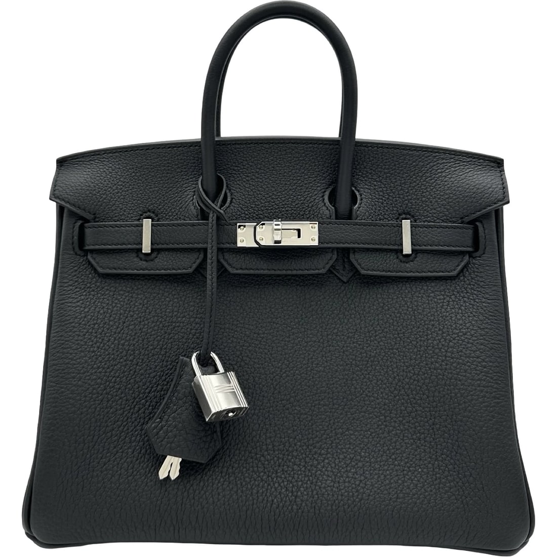HERMES BIRKIN 25 HANDBAG: HERMES Birkin 25 Handbag Brand: HERMES Type/Style: Handbag Material: Togo Color: Black SilverHardware Size: W9.4 x H8.1x D5.1inch Accessories: None Accessories Notice: When purchasing pre-