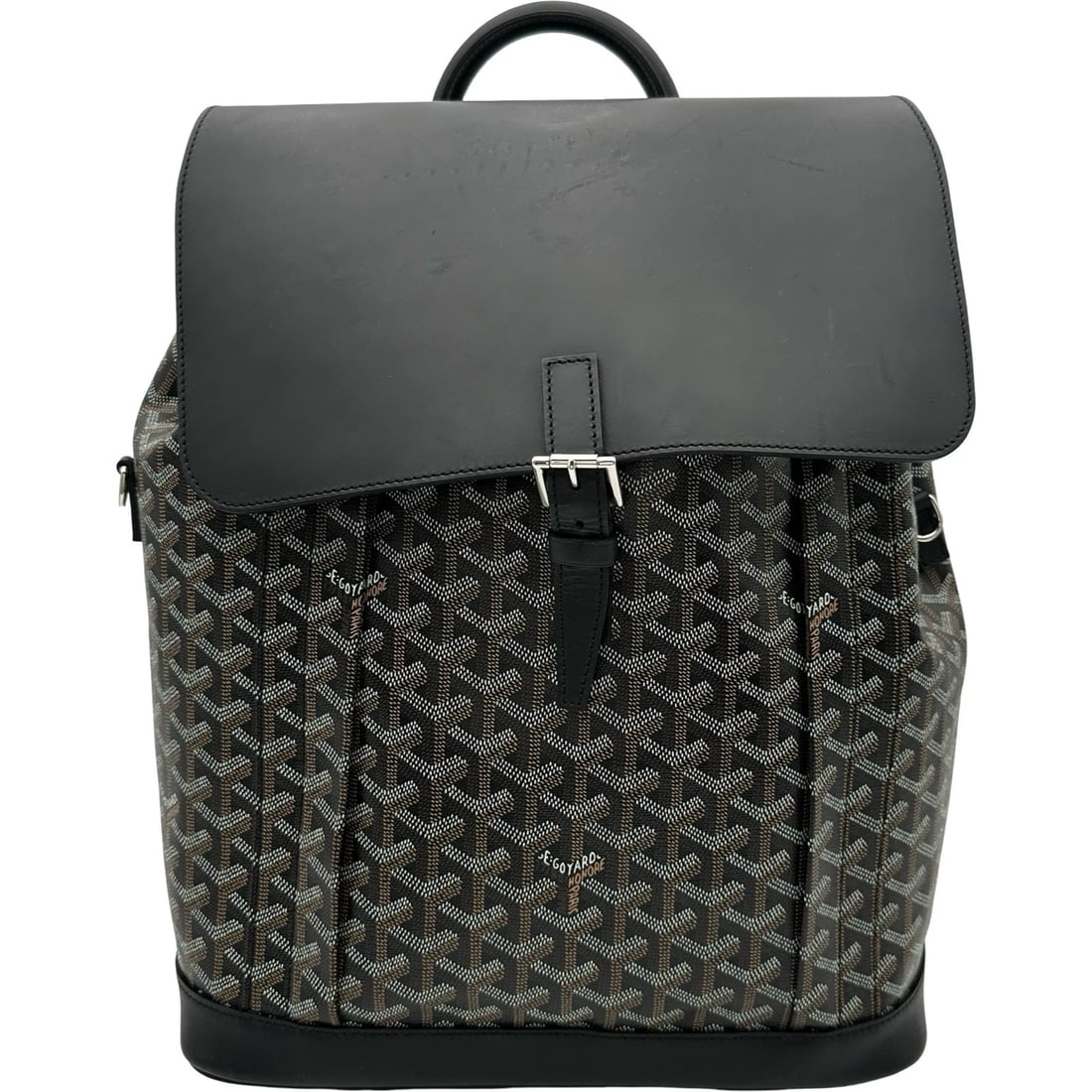 GOYARD ALPAN MM BACKPACK: GOYARD Alpan MM Backpack Brand: GOYARD Type/Style: Backpack ?? Daypack Material: Polyvinyl chloride/leather Color: black Size: W12.2 x H14.6x D5.7inch Accessories: None Accessories Notice: When