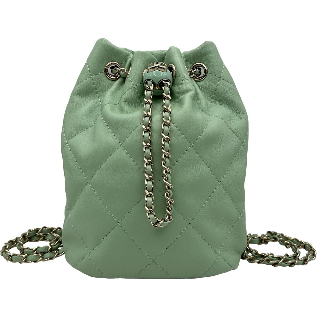 CHANEL MATRASSE BACKPACK: CHANEL Matrasse backpack Brand: CHANEL Type/Style: Backpack ?? Daypack Material: lambskin Color: green Size: W6.5 x H8.7x D3.1inch Accessories: None Accessories Notice: When purchasing pre-owned