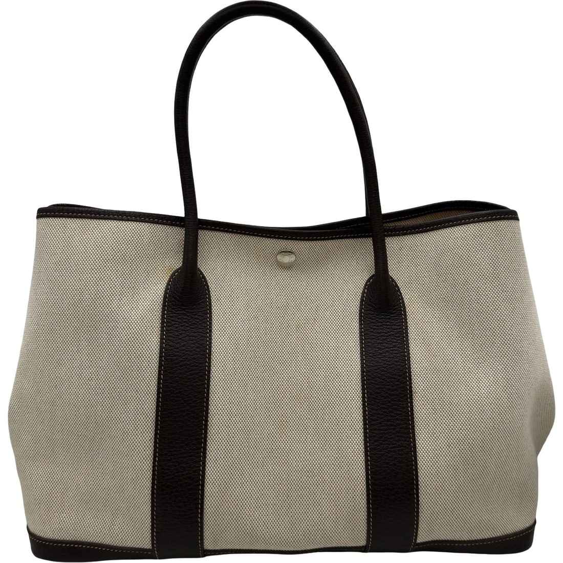 HERMES GARDEN PARTY PM TOTE BAG: HERMES Garden party PM Tote Bag Brand: HERMES Type/Style: Tote Bag Material: Toile / Buffle Color: Marron Size: W14.2 x H10.0x D6.7inch Accessories: None Accessories Notice: When purchasin