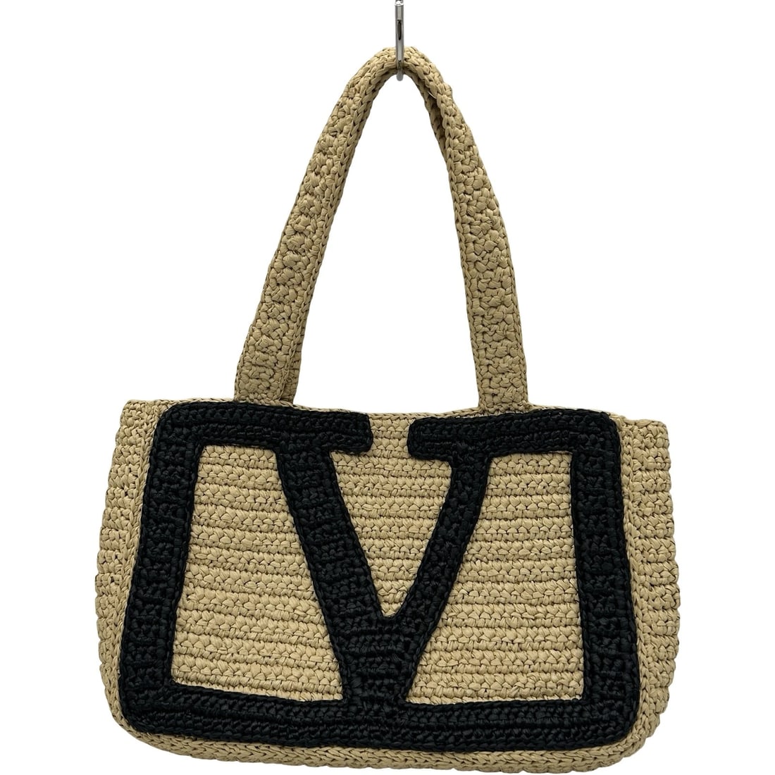 VALENTINO SUPERSTAR TOTE TOTE BAG: VALENTINO Superstar Tote Tote Bag Brand: VALENTINO Type/Style: Tote Bag Material: Raffia Color: black Size: W13.4 x H9.8x D3.5inch Accessories: None Accessories Notice: When purchasing pre