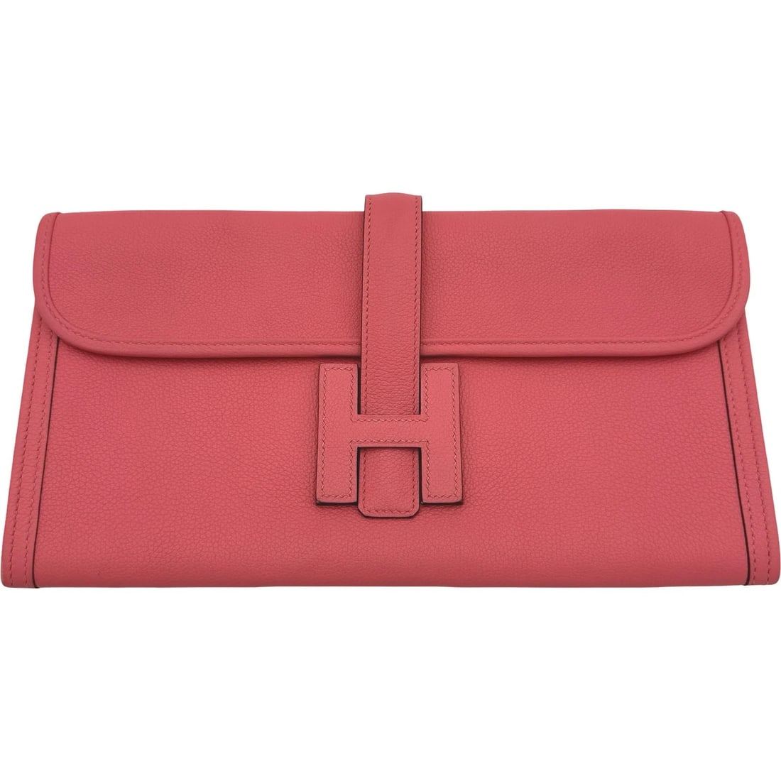 HERMES JIJE ELAN 29 CLUTCH BAG: HERMES Jije Elan 29 Clutch bag Brand: HERMES Type/Style: Clutch bag Material: Evercolor Color: Rose azare Size: W11.4 x H6.1x D0.8inch Accessories: None Accessories Notice: When purchasing