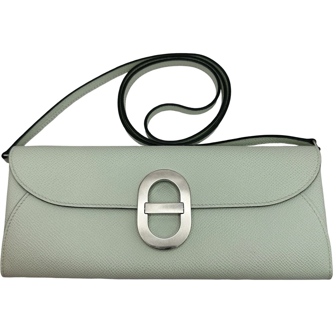HERMES CHAINE D'ANCRE TOUGO SHOULDER BAG: HERMES Chaine d'Ancre Tougo Shoulder Bag Brand: HERMES Type/Style: Shoulder Bag Material: Epsom Color: Veil Fizz SilverHardware Size: W9.4 x H3.9x D0.8inch Accessories: None Accessories No