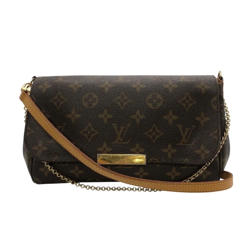 LOUIS VUITTON FAVORIT PM SHOULDER BAG: LOUIS VUITTON Favorit PM Shoulder Bag Brand: LOUIS VUITTON Type/Style: Shoulder Bag Material: Monogram canvas Color: Brown Size: W9.3 x H5.5x D2.0inch Accessories: None Accessories Notice: