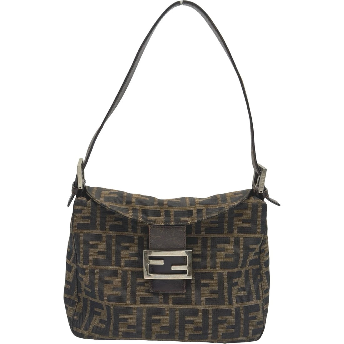 FENDI MAMMA HANDBAG HANDBAG: FENDI Mamma Handbag Handbag Brand: FENDI Type/Style: Handbag Material: Nylon / canvas Color: Brown Size: W9.4 x H6.7x D4.7inch Accessories: None Accessories Notice: When purchasing pre-own