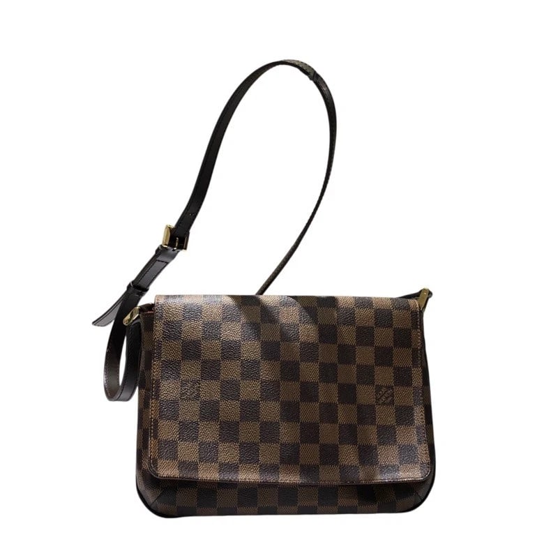 LOUIS VUITTON MUSETTE TANGO LONG SHOULDER BAG: LOUIS VUITTON Musette Tango Long Shoulder Bag Brand: LOUIS VUITTON Type/Style: Shoulder Bag Material: Damier canvas Color: Ebene Size: W10.2 x H7.5x D1.6inch Accessories: None Accessories