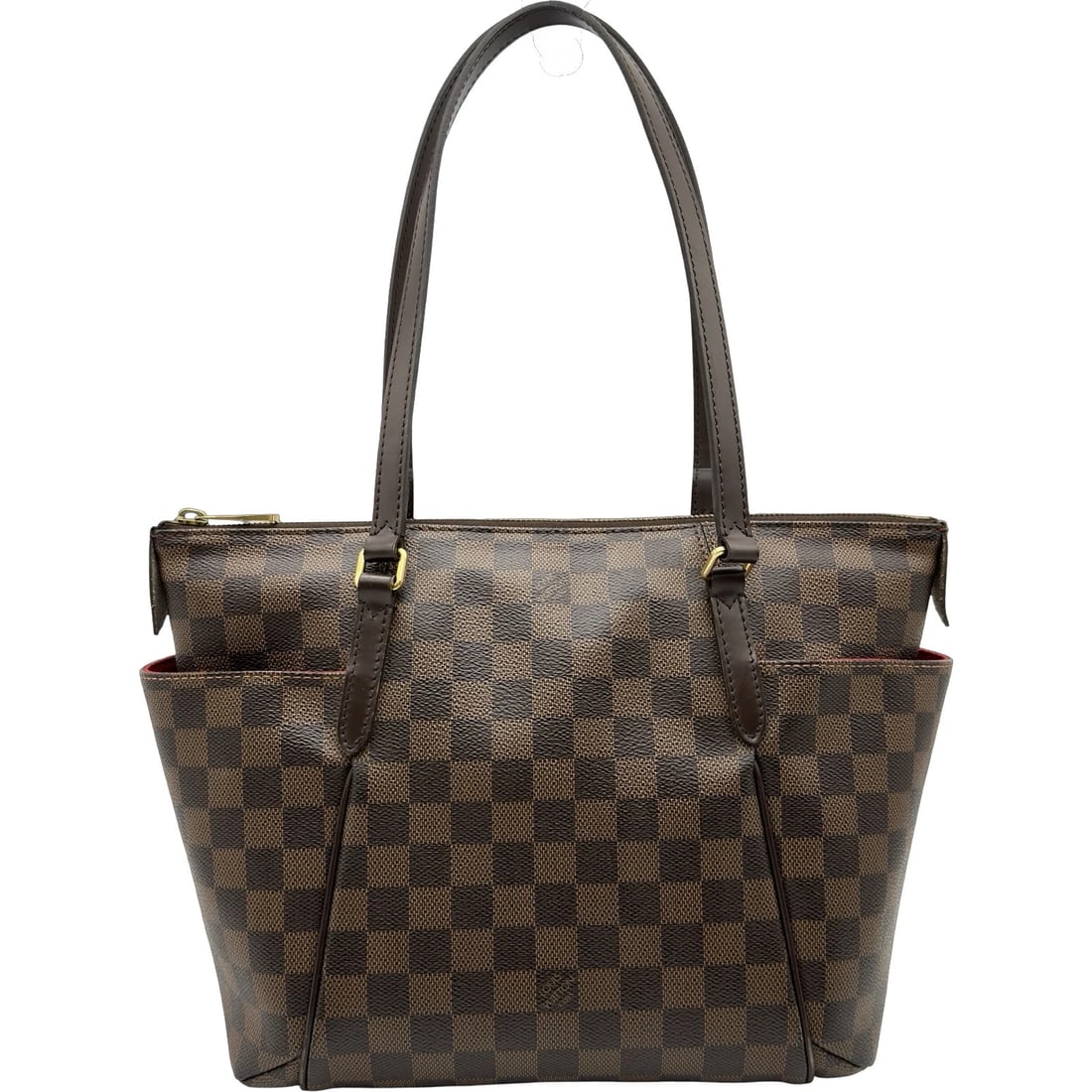 LOUIS VUITTON TOTALLY PM TOTE BAG: LOUIS VUITTON Totally PM Tote Bag Brand: LOUIS VUITTON Type/Style: Tote Bag Material: Damier Canvas Color: Brown Size: W10.8 x H9.4x D4.9inch Accessories: None Accessories Notice: When pur