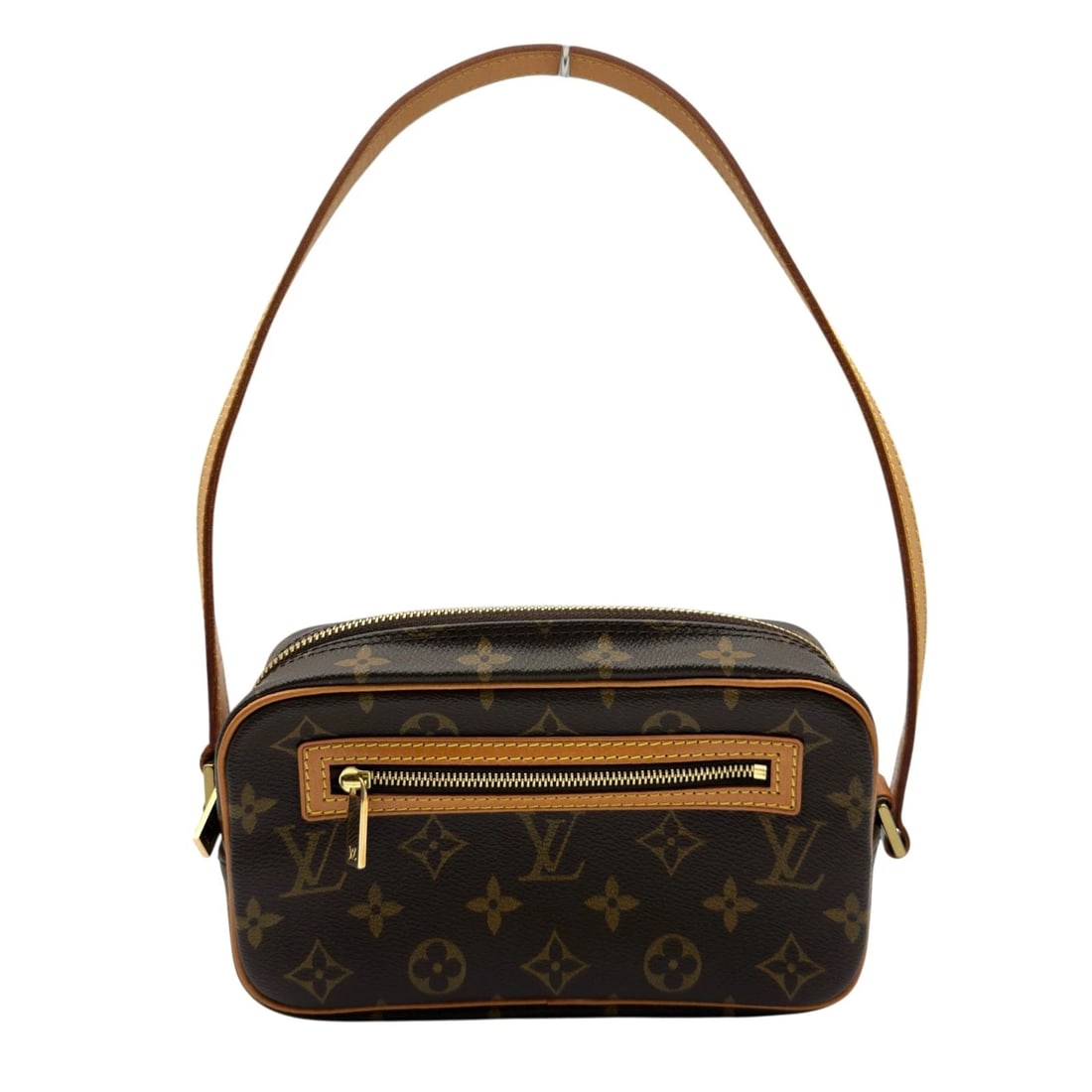 LOUIS VUITTON POCHETTE CITE SHOULDER BAG: LOUIS VUITTON Pochette Cite Shoulder Bag Brand: LOUIS VUITTON Type/Style: Shoulder Bag Material: Monogram canvas / leather Color: Brown Size: W8.1 x H4.7x D2.2inch Accessories: None Access