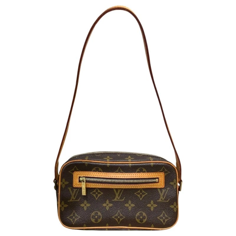 LOUIS VUITTON POCHETTE CITE SHOULDER BAG: LOUIS VUITTON Pochette Cite Shoulder Bag Brand: LOUIS VUITTON Type/Style: Shoulder Bag Material: PVC Color: Brown Size: W8.1 x H4.5x D2.0inch Accessories: None Accessories Notice: When pur