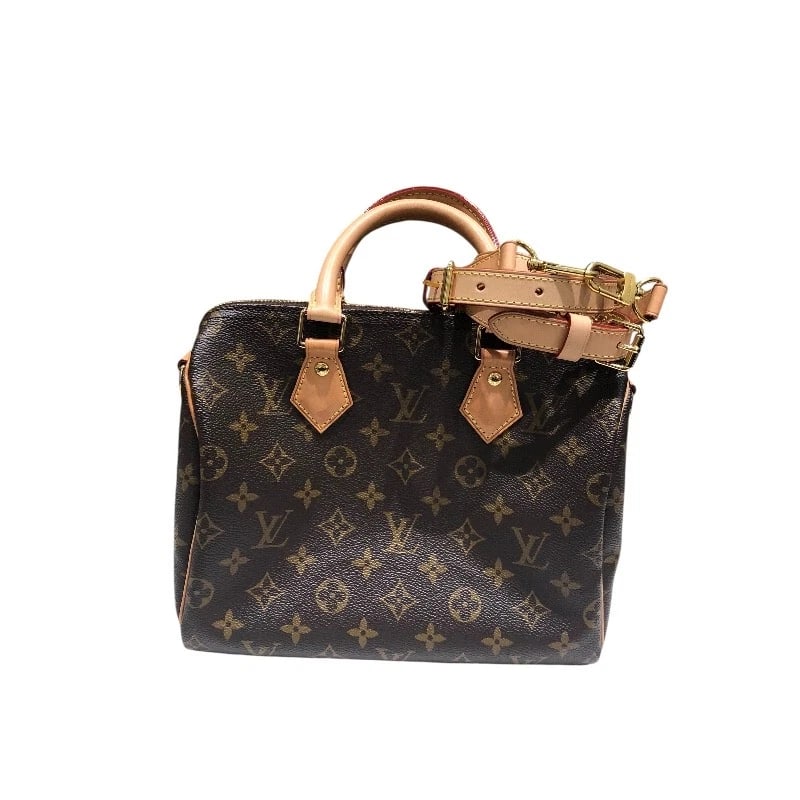LOUIS VUITTON SPEEDY BANDRIERE 25 BOSTON BAG: LOUIS VUITTON Speedy Bandriere 25 Boston bag Brand: LOUIS VUITTON Type/Style: Boston bag Material: Monogram PVC Color: Brown Size: W9.8 x H7.9x D5.9inch Accessories: None Accessories Notic